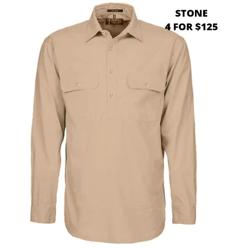 MENS - PILBARA CLOSED FRONT WORKSHIRT