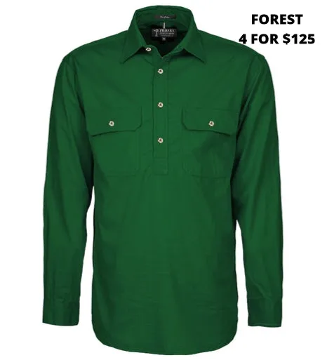 MENS - PILBARA CLOSED FRONT WORKSHIRT