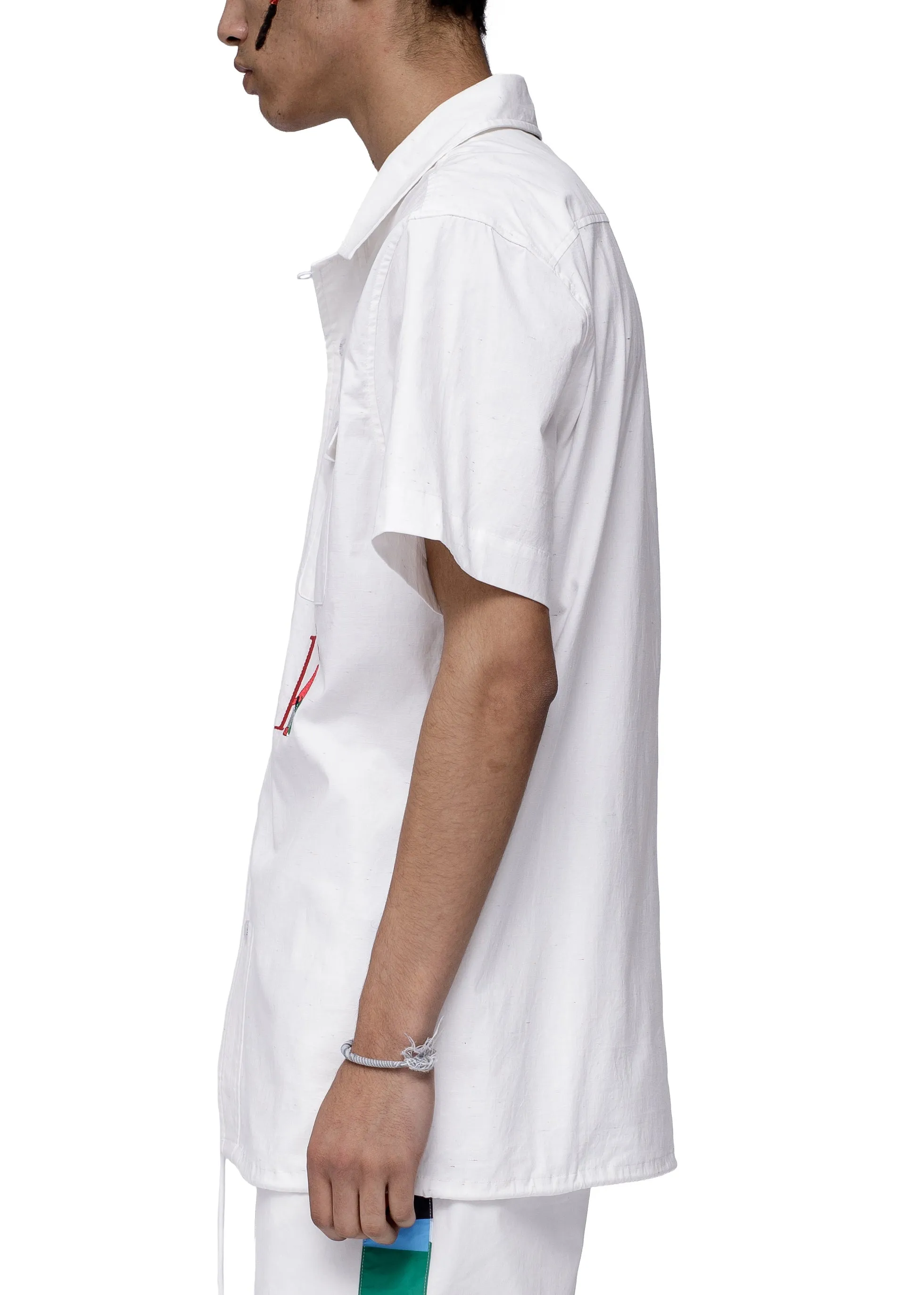 Men's Short Sleeve Seam Detail Tee In Off White