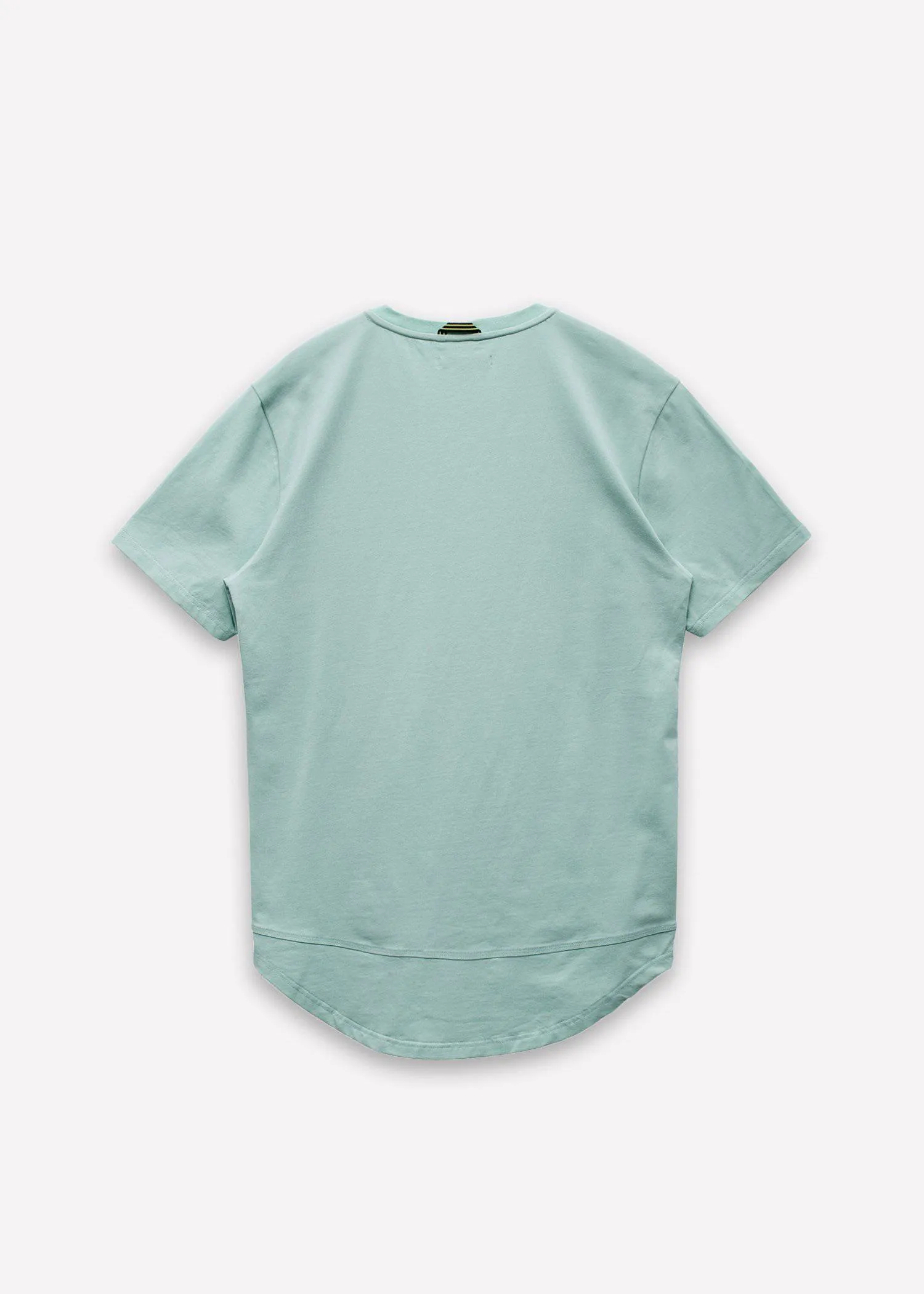 Men's T-Shirt with Curved hem in Mint