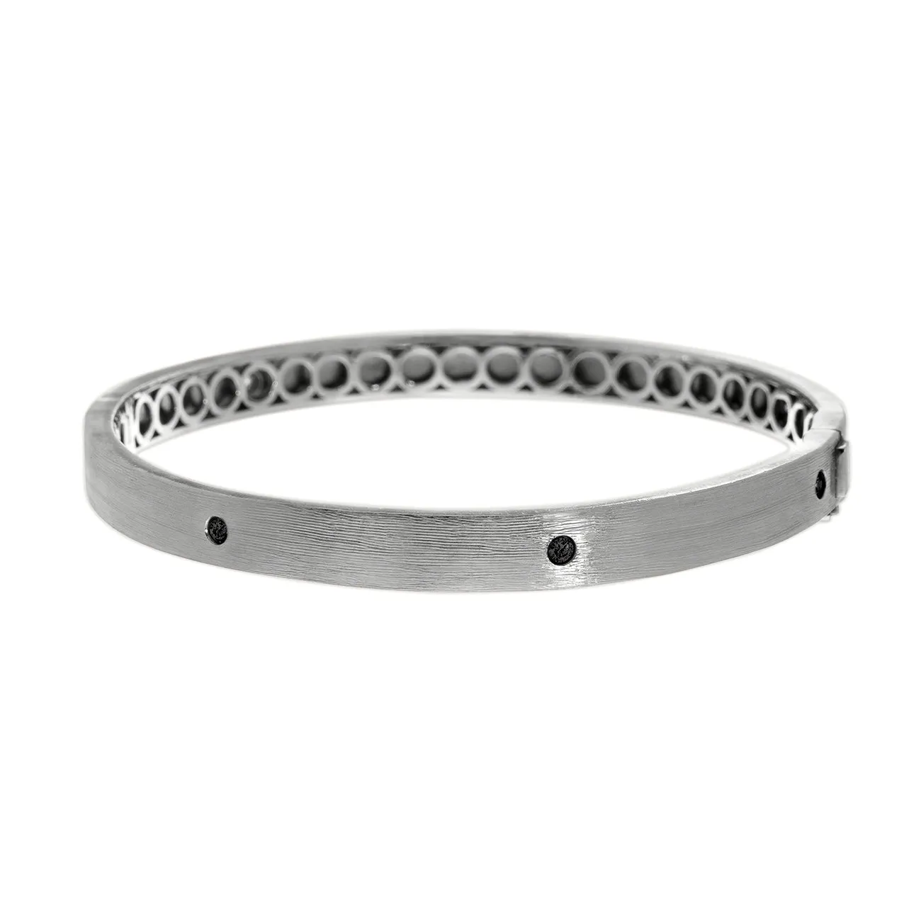 Nick Bangle Silver Black Diamond