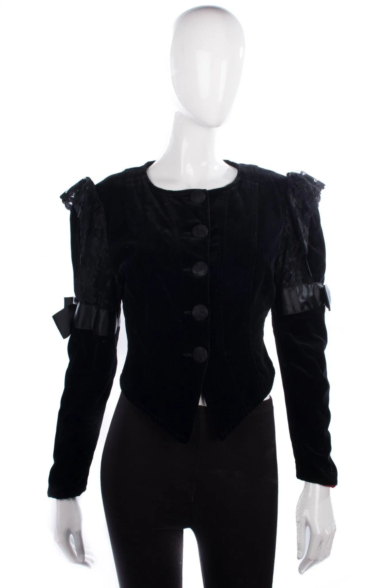 Photo of London Steam Punk Style Velvet Jacket with Lace Detail Size M (10/12)