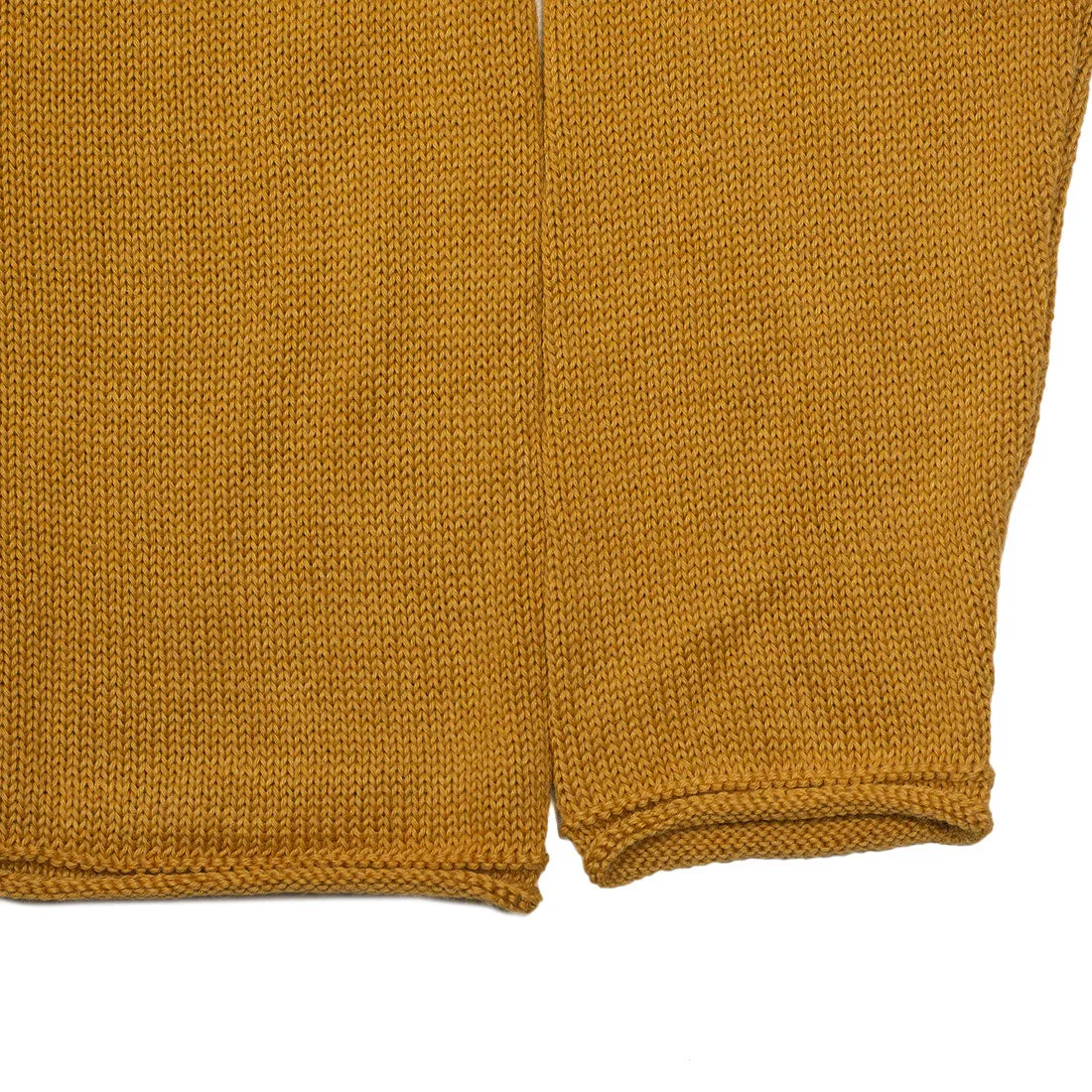 "Fern" ochre alpaca & silk rolled edge tunic sweater (Exclusive)