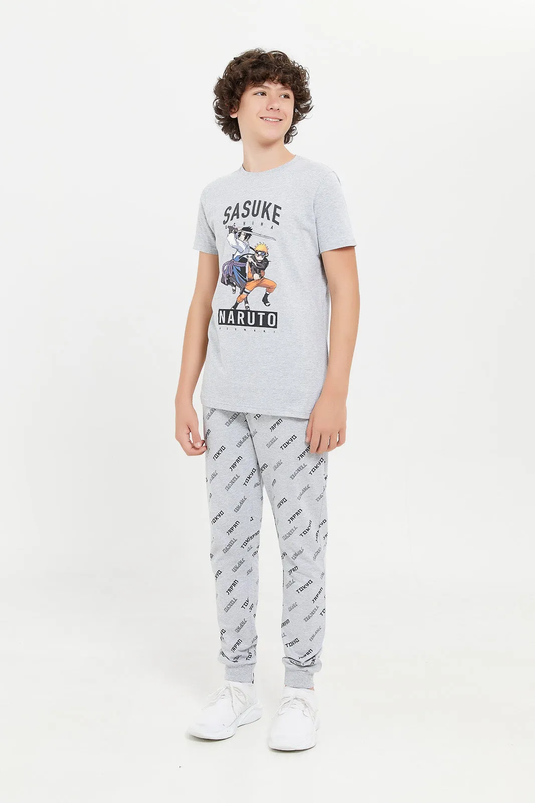 Senior Boys Grey Naruto T-Shirt