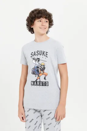 Senior Boys Grey Naruto T-Shirt