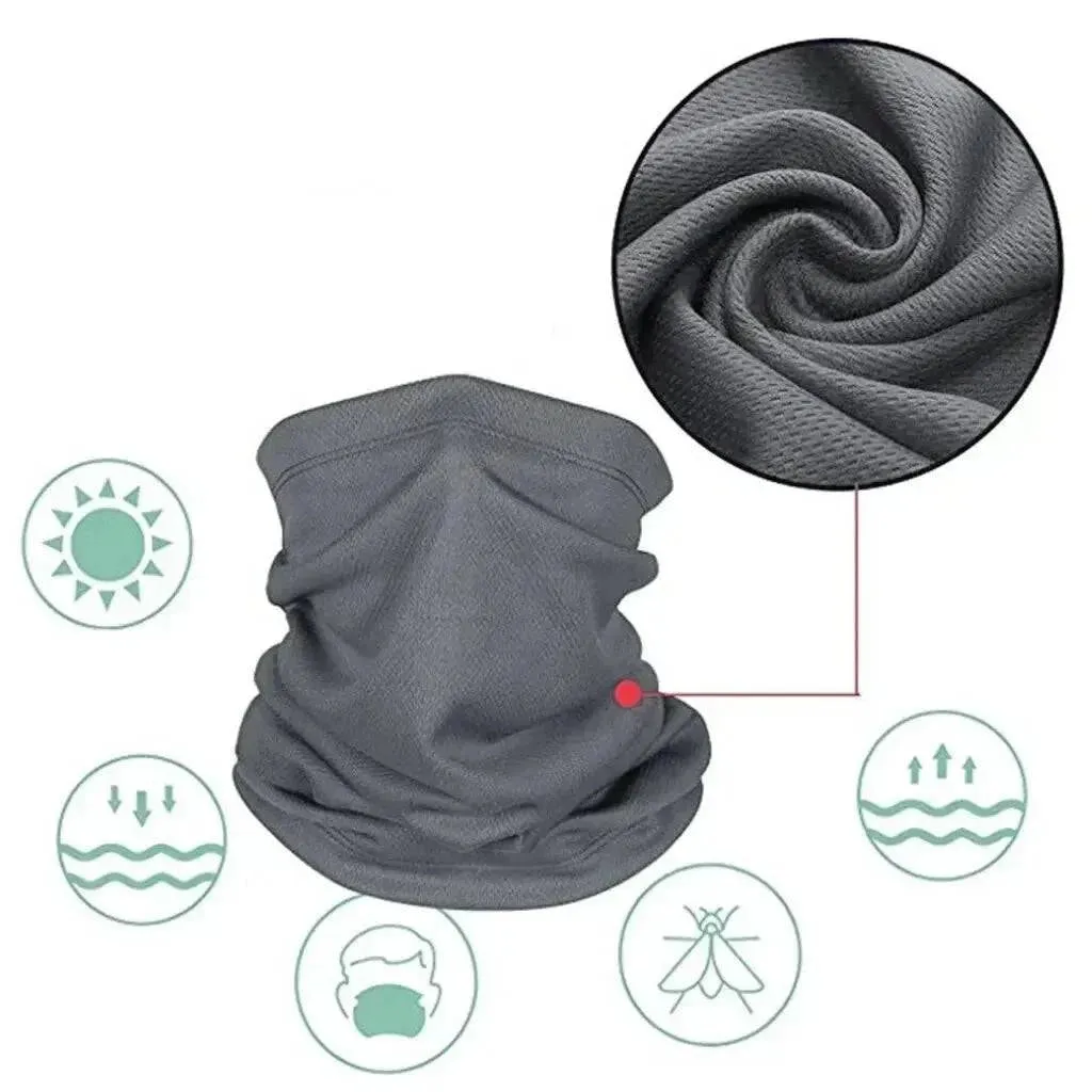 Solid Color Bandana High Elastic Seamless Buffs Gaiter Headband Cycling Mountaineering Face Shield Men Scarf