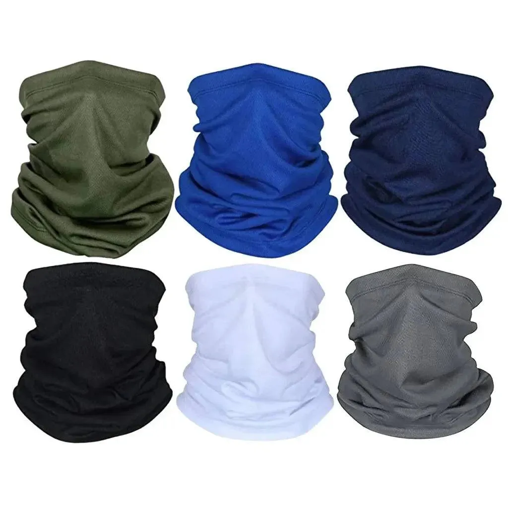 Solid Color Bandana High Elastic Seamless Buffs Gaiter Headband Cycling Mountaineering Face Shield Men Scarf