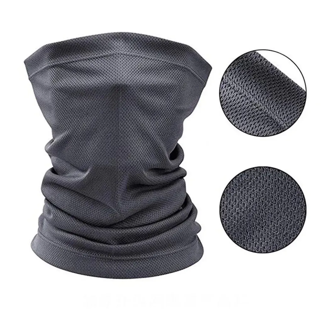 Solid Color Bandana High Elastic Seamless Buffs Gaiter Headband Cycling Mountaineering Face Shield Men Scarf