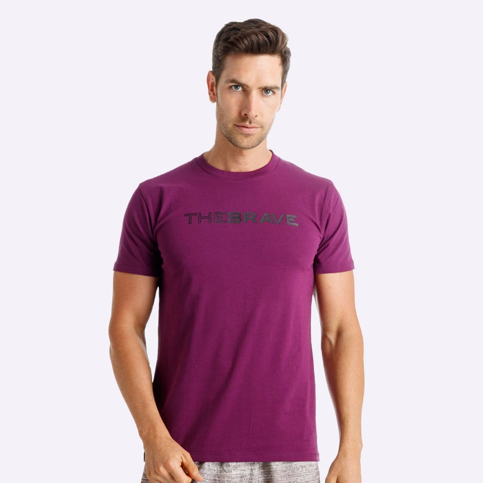 The Brave - Men's Waverider T-Shirt - Plum/Black