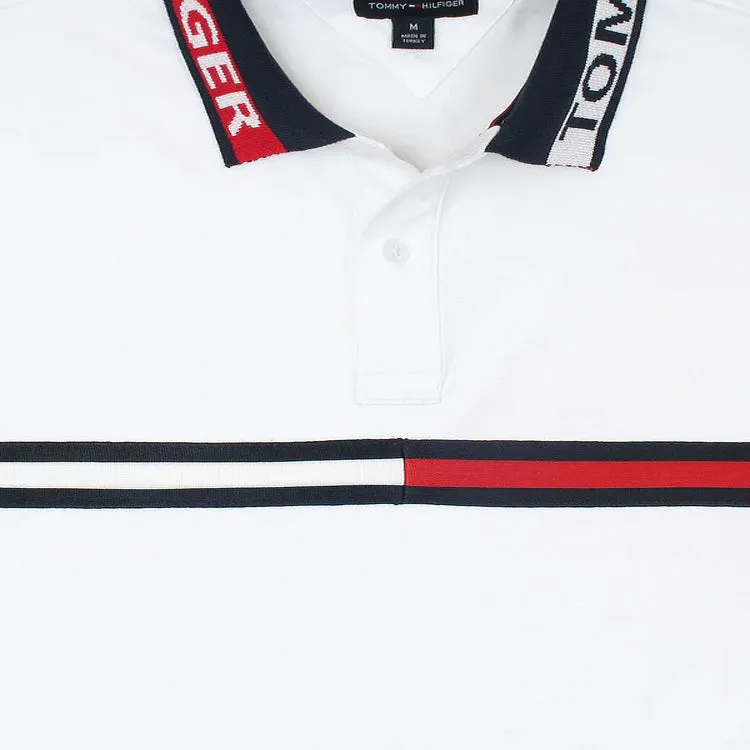 TM - Men 'White' Tommy Jacquard Collar Polo TM900