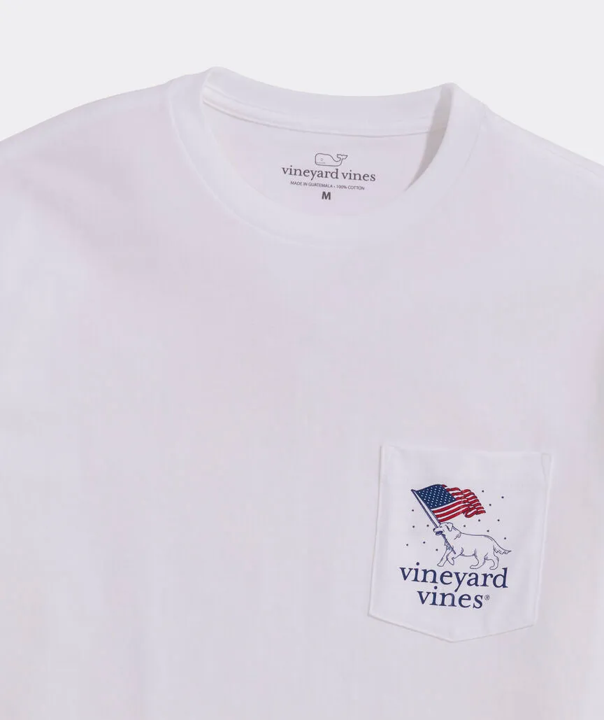 Vineyard Vines Mens Americana Dog Short Sleeve Pocket T-Shirt